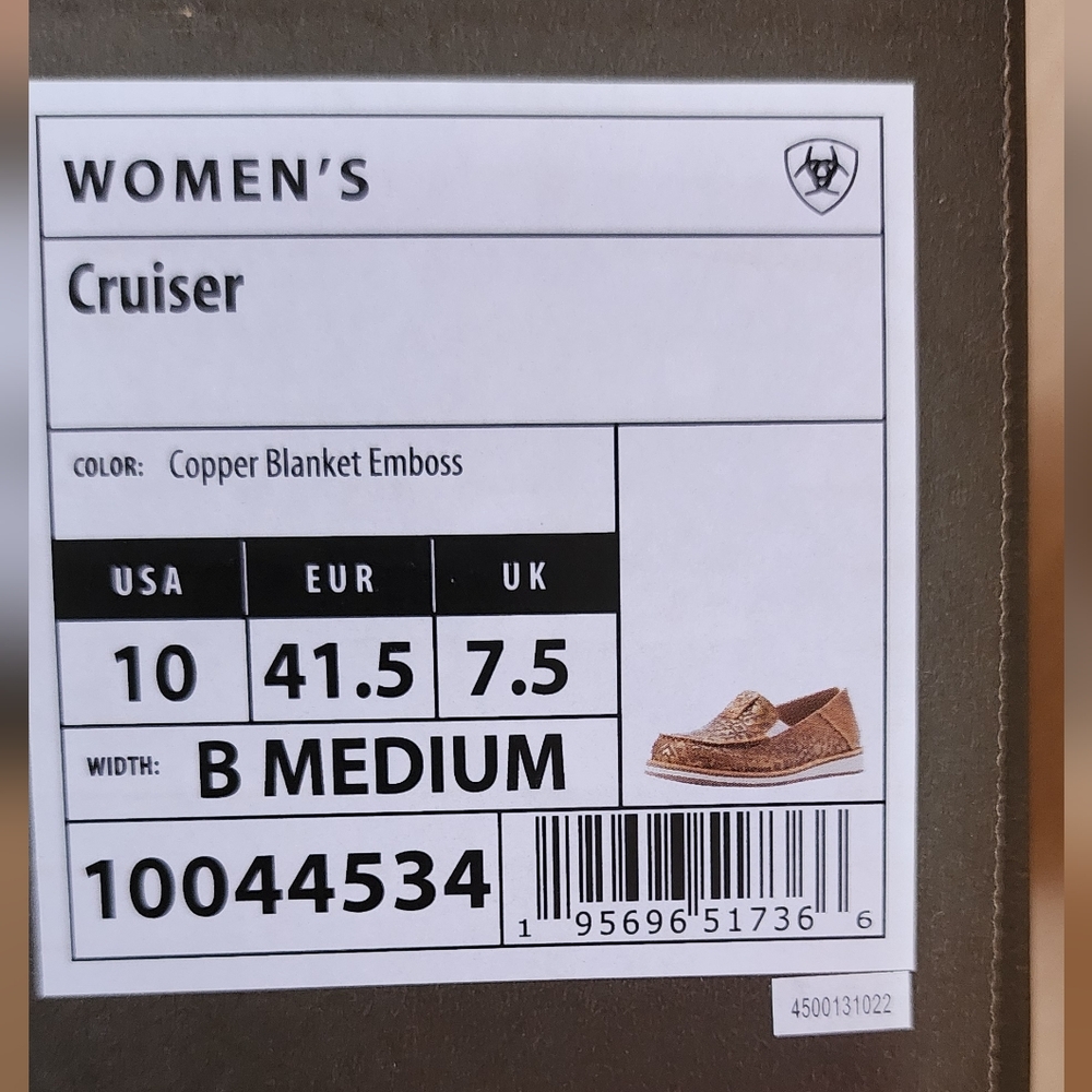 ARIAT COPPER BLANKET EMBOSS NEW IN BOX With Wrapping Two Sz 10 Sz 8.5 - Picture 12 of 15